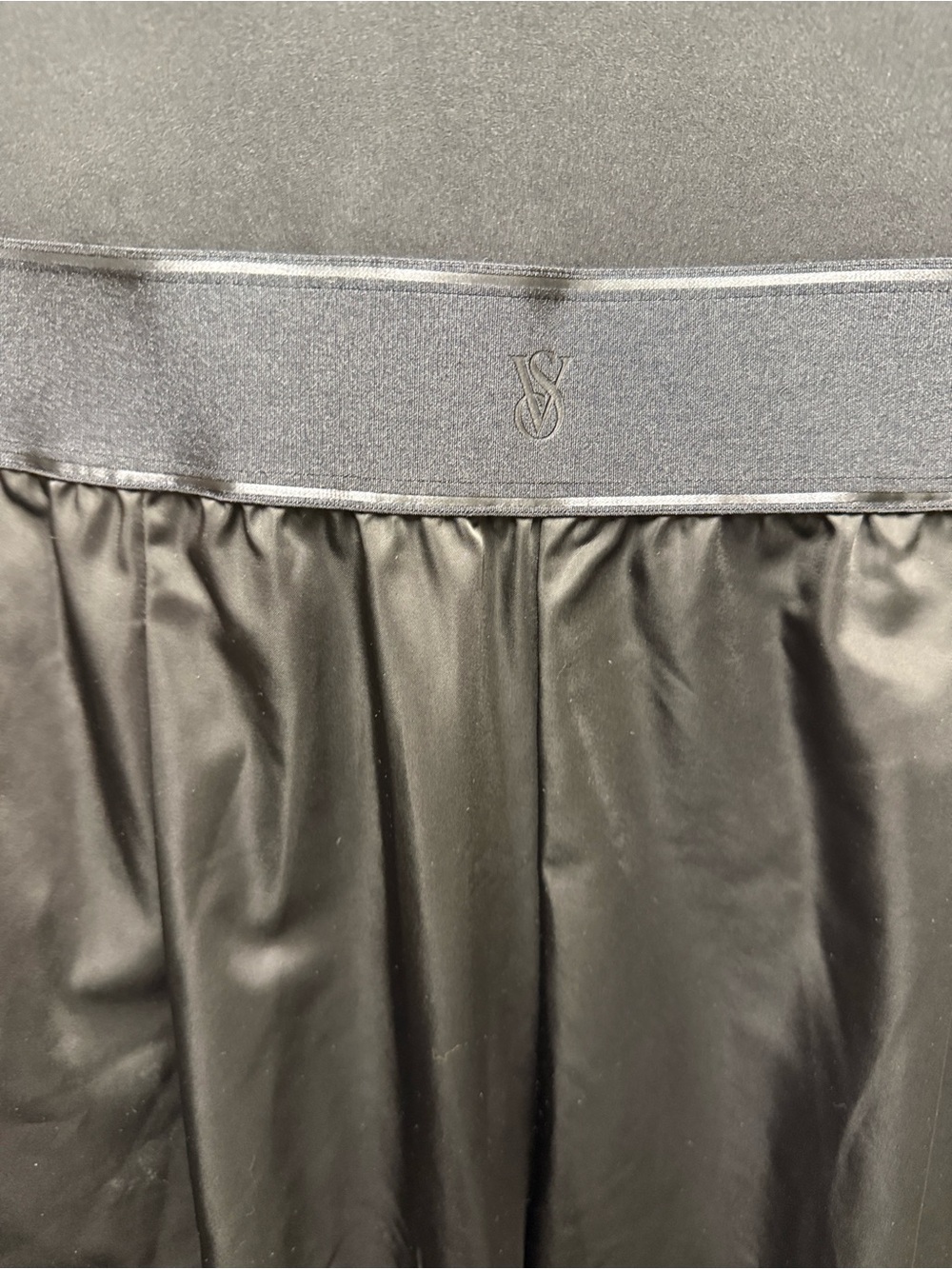 VS Luxe Satin Wide Leg Pant Jumpsuit  in Black